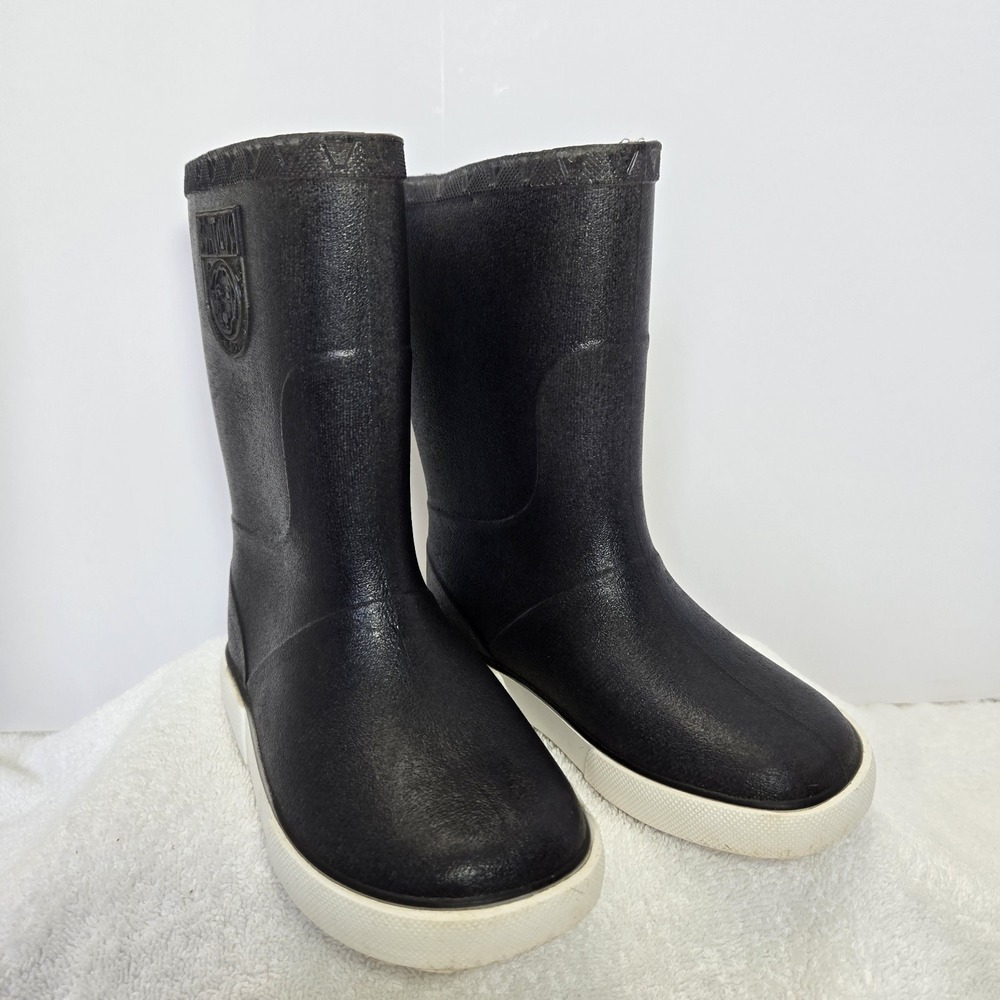 Boatilus Nautic Rain Boots Toddler Size 10T Navy And White Rubber Boot Mud Boots